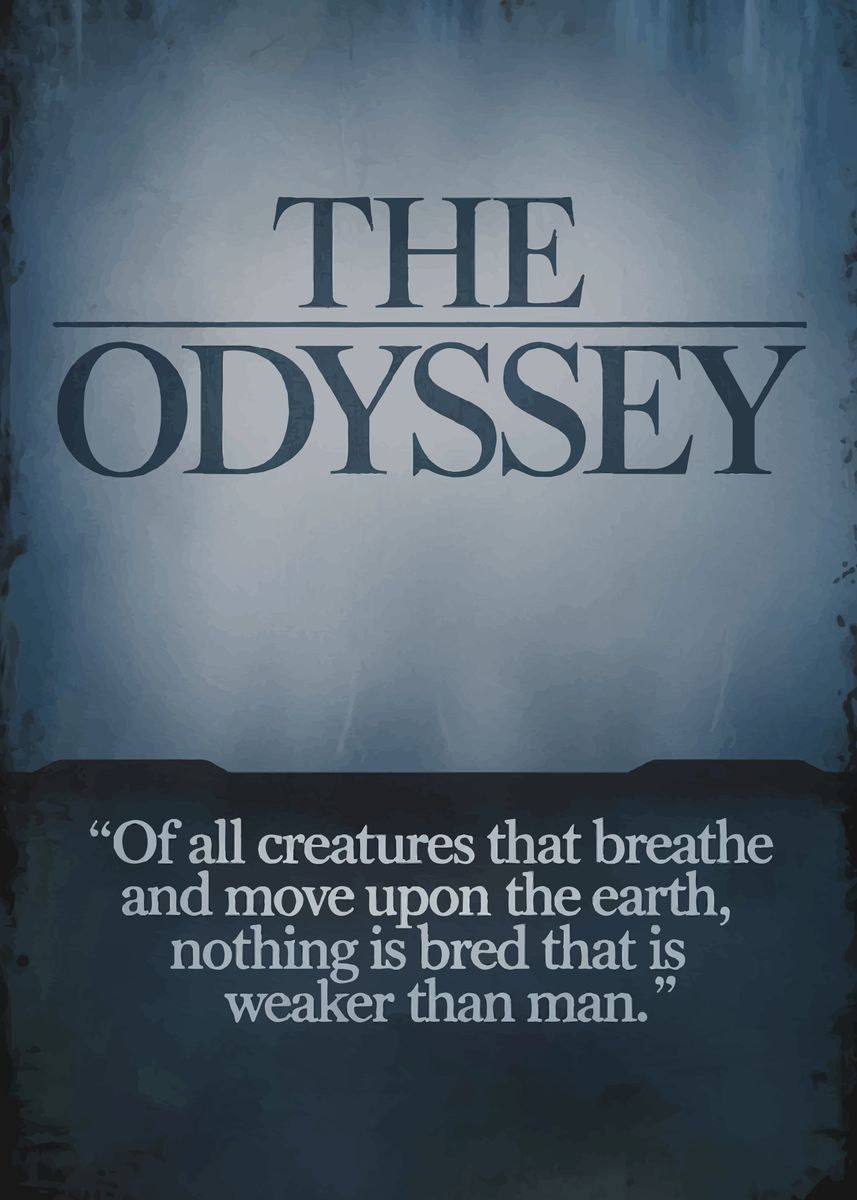 'The Odyssey Quote Poster' Poster, picture, metal print, paint by