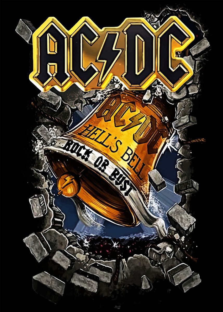 'ACDC band poster' Poster, picture, metal print, paint by ...