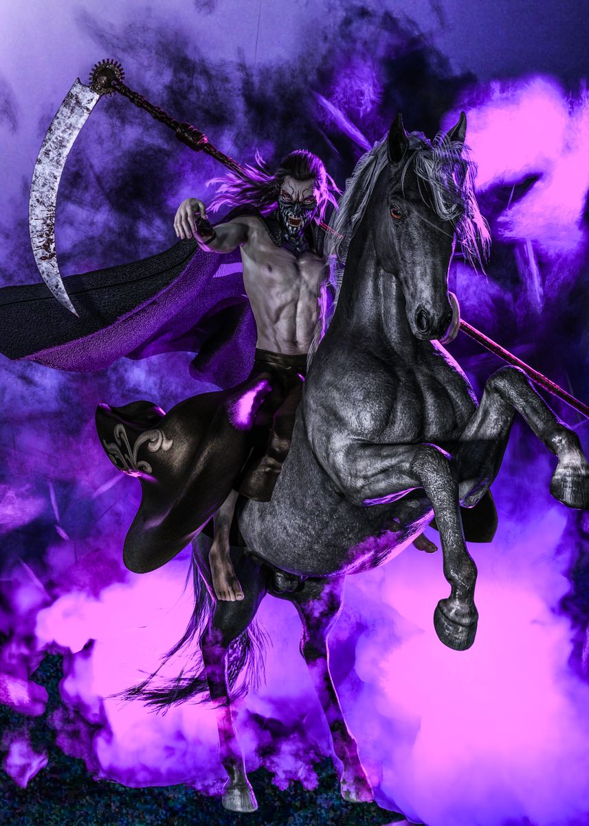 'Four Horsemen of Apocalypse - Death (Thánatos)' Poster, picture, metal ...