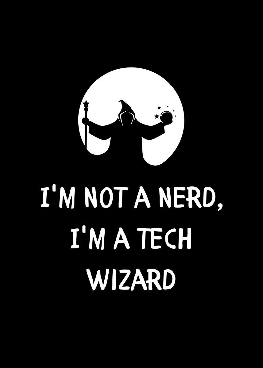 'Tech Wizard Graphic' Poster, picture, metal print, paint by Bee Guts ...