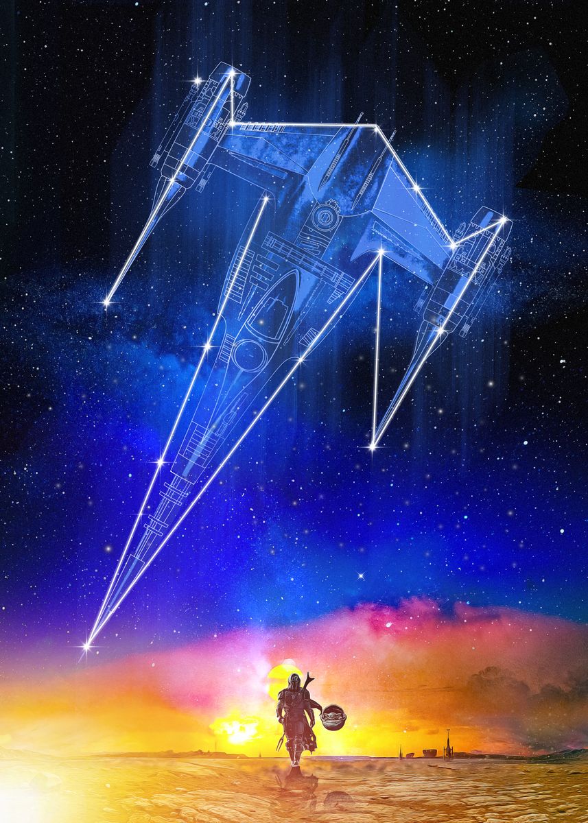 'N1 Fighter Constellation' Poster, picture, metal print, paint by Star ...