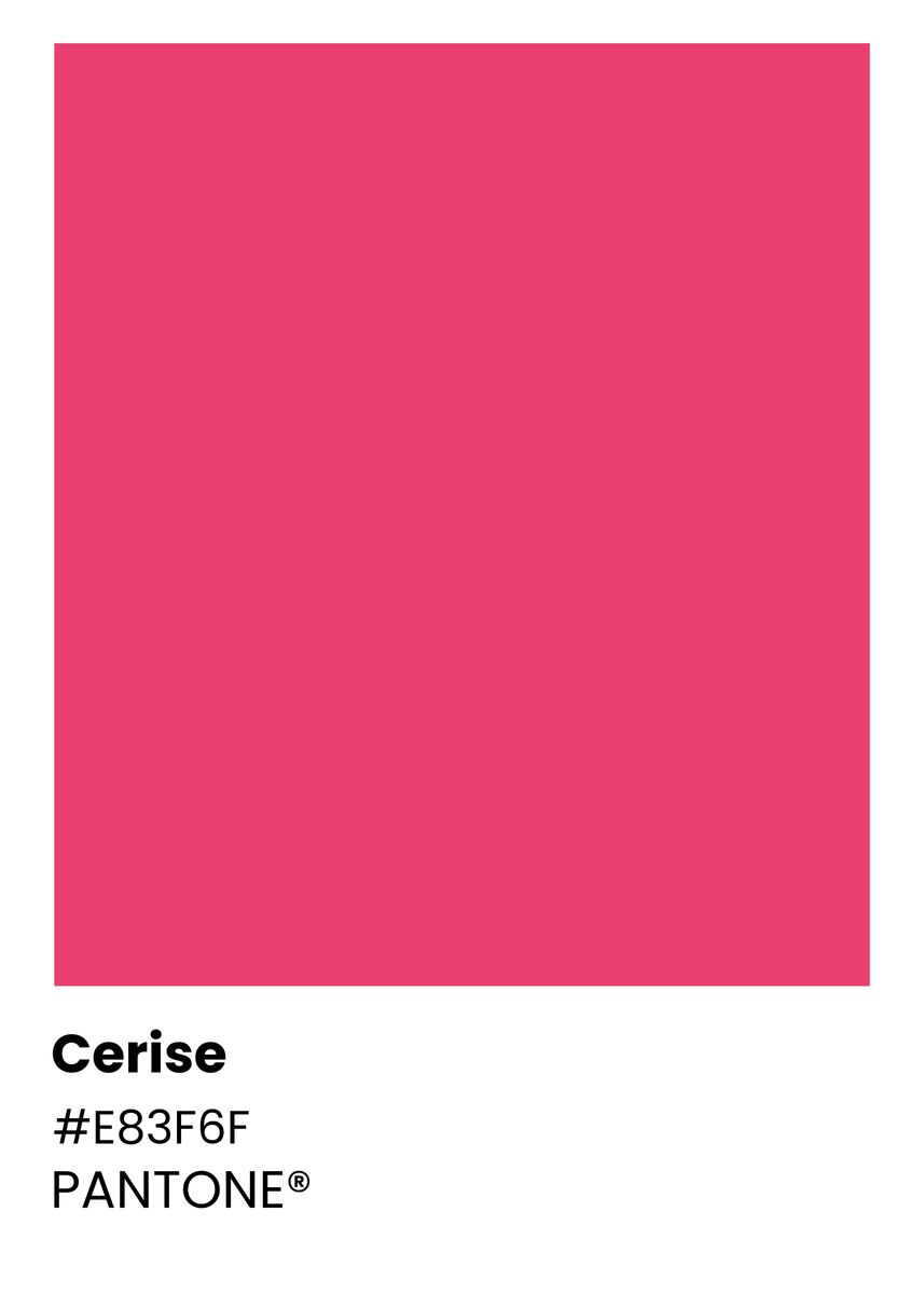 'Pantone Cerise Color' Poster, picture, metal print, paint by Metal ...