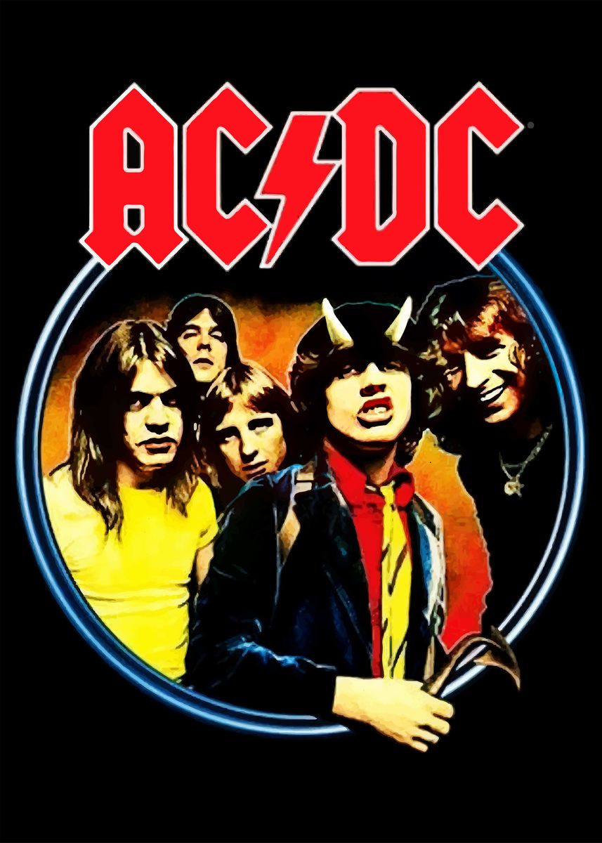 'AC/DC Band Poster' Poster, picture, metal print, paint by farel ...