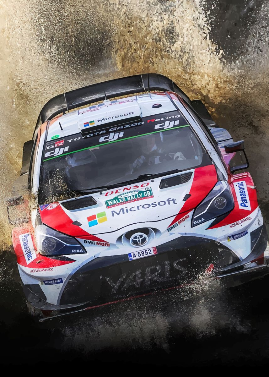'Toyota Rally Car Splash' Poster, picture, metal print, paint by ...