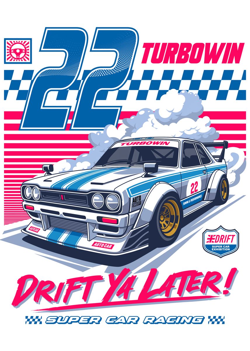 'super car racing vector' Poster, picture, metal print, paint by ...
