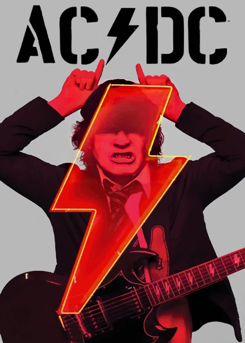 'AC/DC Rock Poster' Poster, picture, metal print, paint by janji jiwa ...