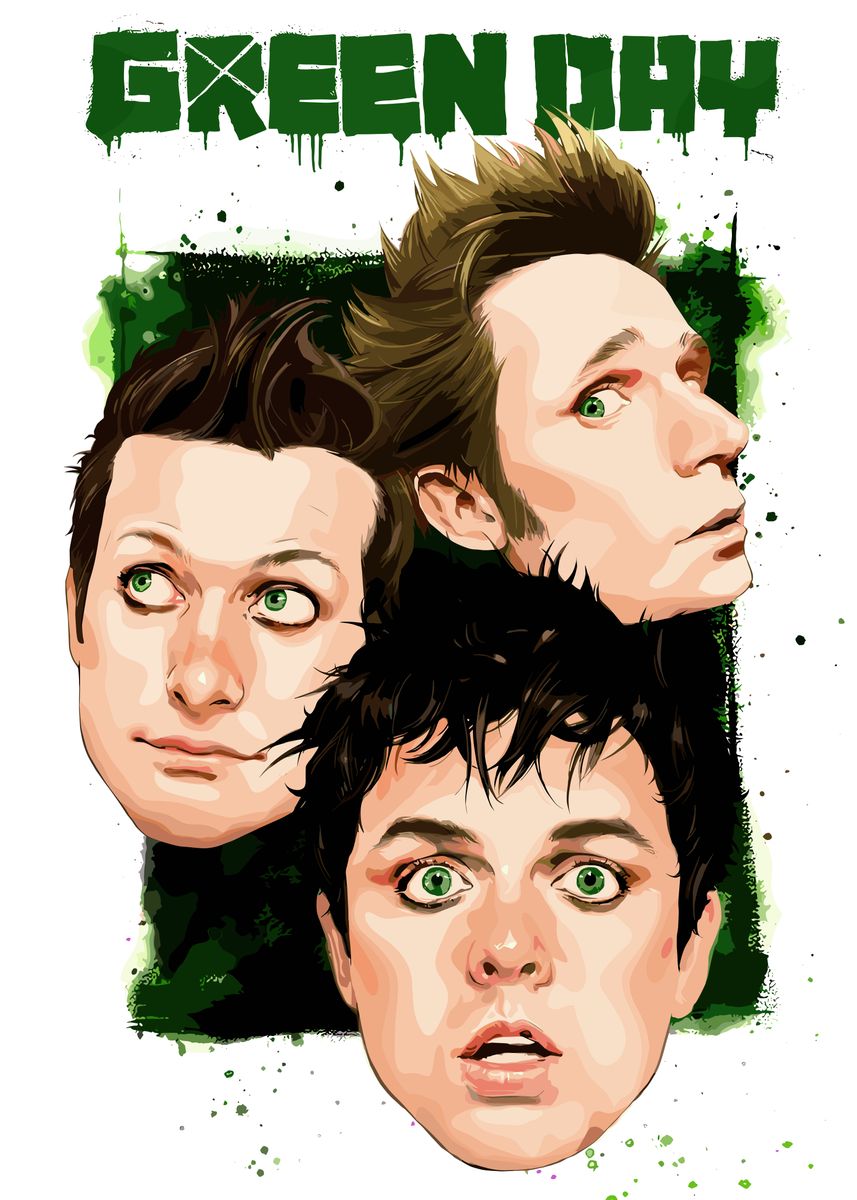 green-day-band-poster-picture-metal-print-paint-by-eun-jin-displate