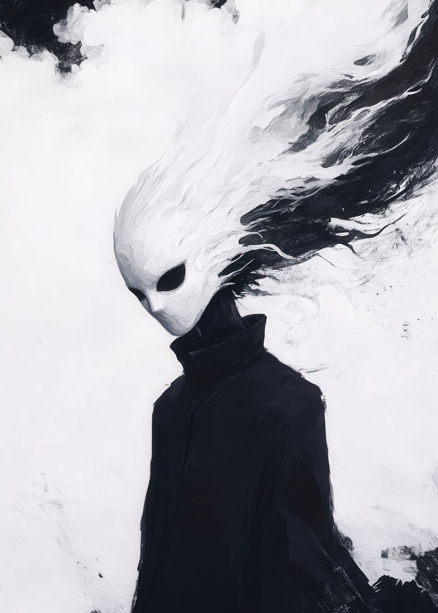 'Black And White Phantom' Poster, picture, metal print, paint by Ilyrin ...