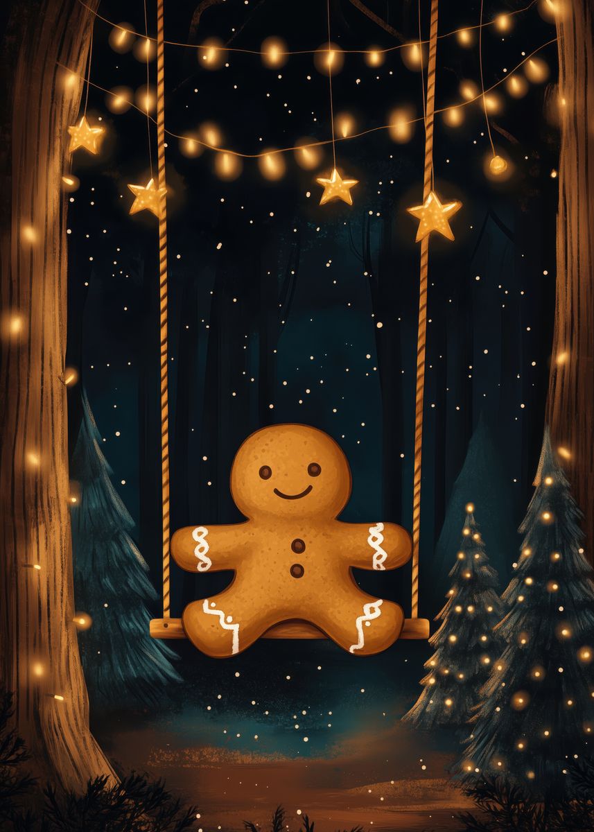 'The Gingerbread Swing' Poster, picture, metal print, paint by PopaArt ...
