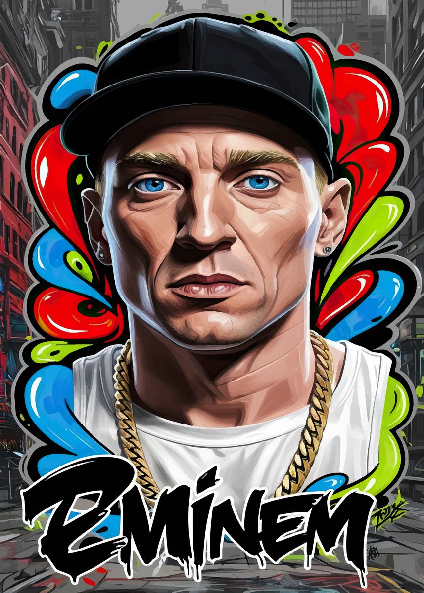 eminem-portrait-poster-picture-metal-print-paint-by-argusmandris88