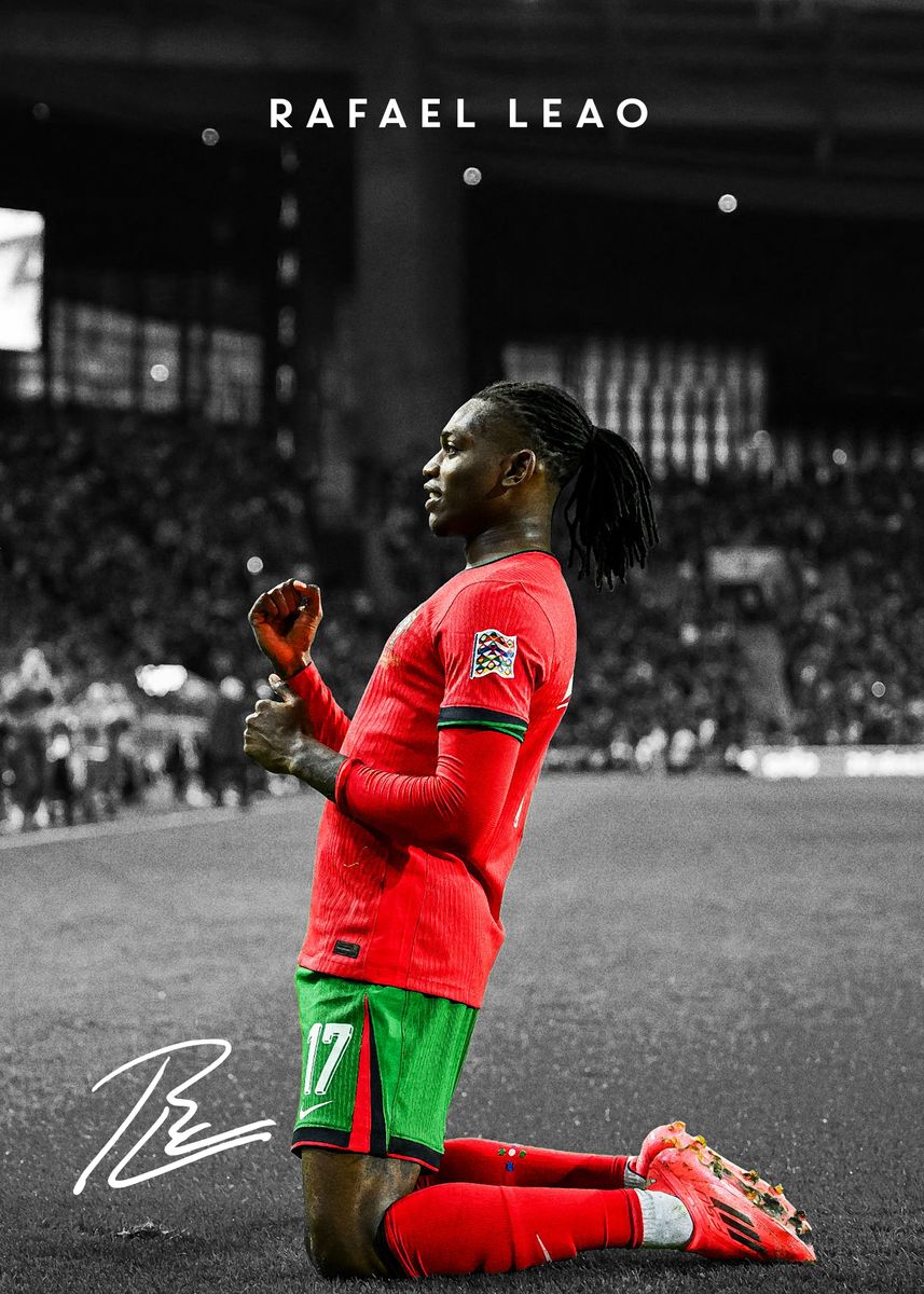 Rafael Leao Poster Picture Metal Print Paint By Daisy Donna Displate rafael-leao-poster-picture-metal-print-paint-by-daisy-donna-displate