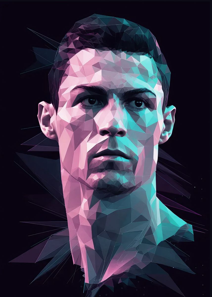 'Cristiano Ronaldo Portrait' Poster, picture, metal print, paint by ...