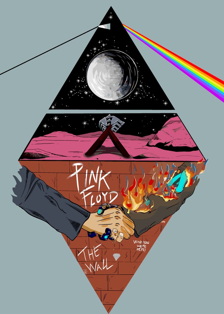 'Pink Floyd' Poster, picture, metal print, paint by VisionPrint | Displate
