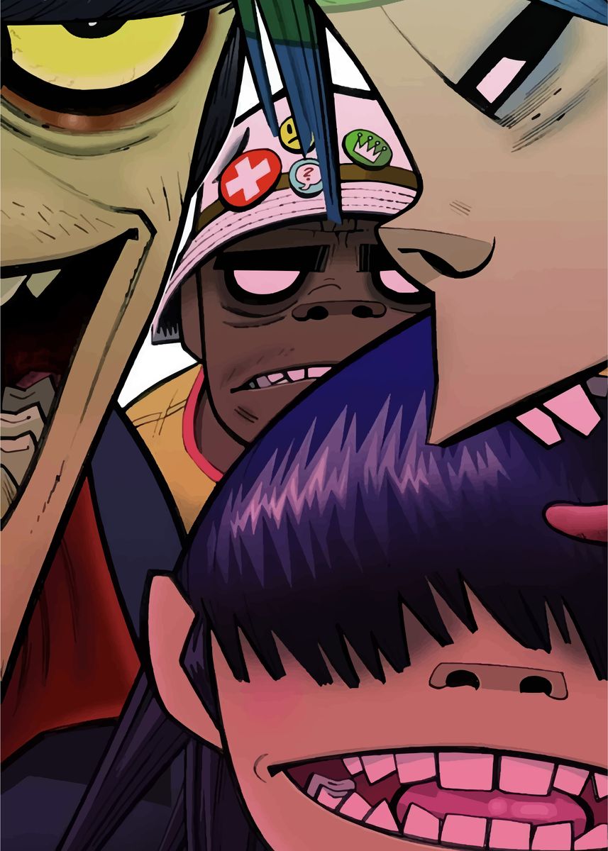'Gorillaz Band Members' Poster, picture, metal print, paint by cah ...