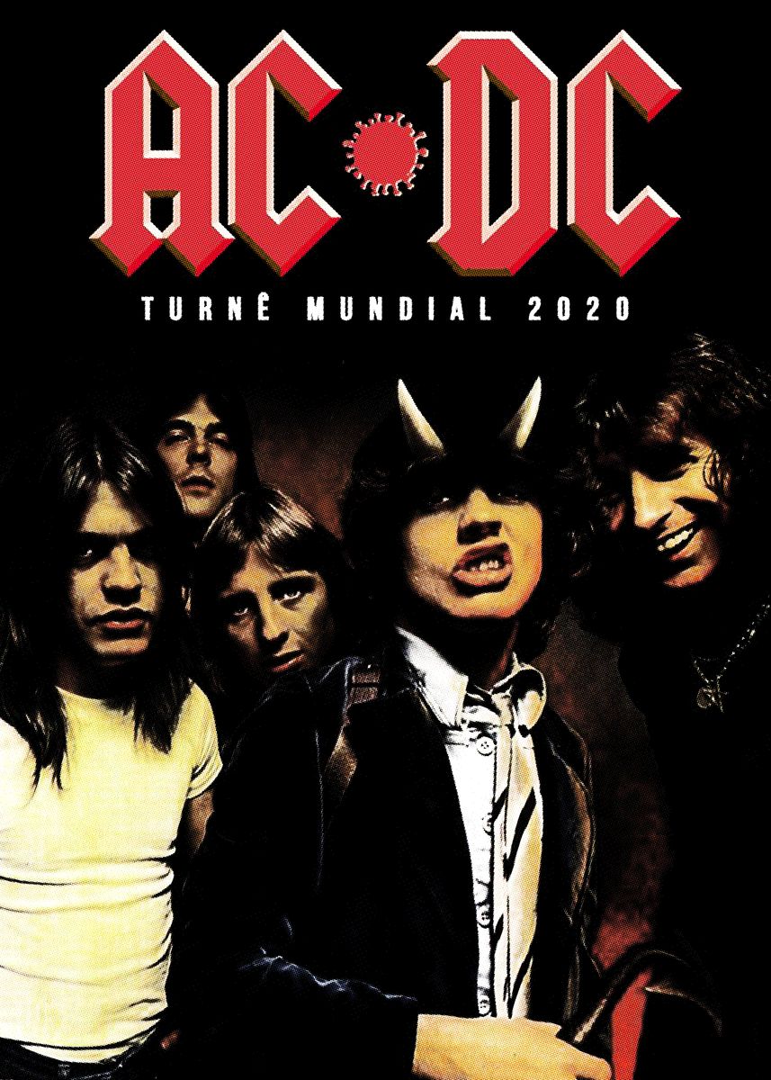 'AC/DC Tour Poster 2020' Poster, picture, metal print, paint by | Displate