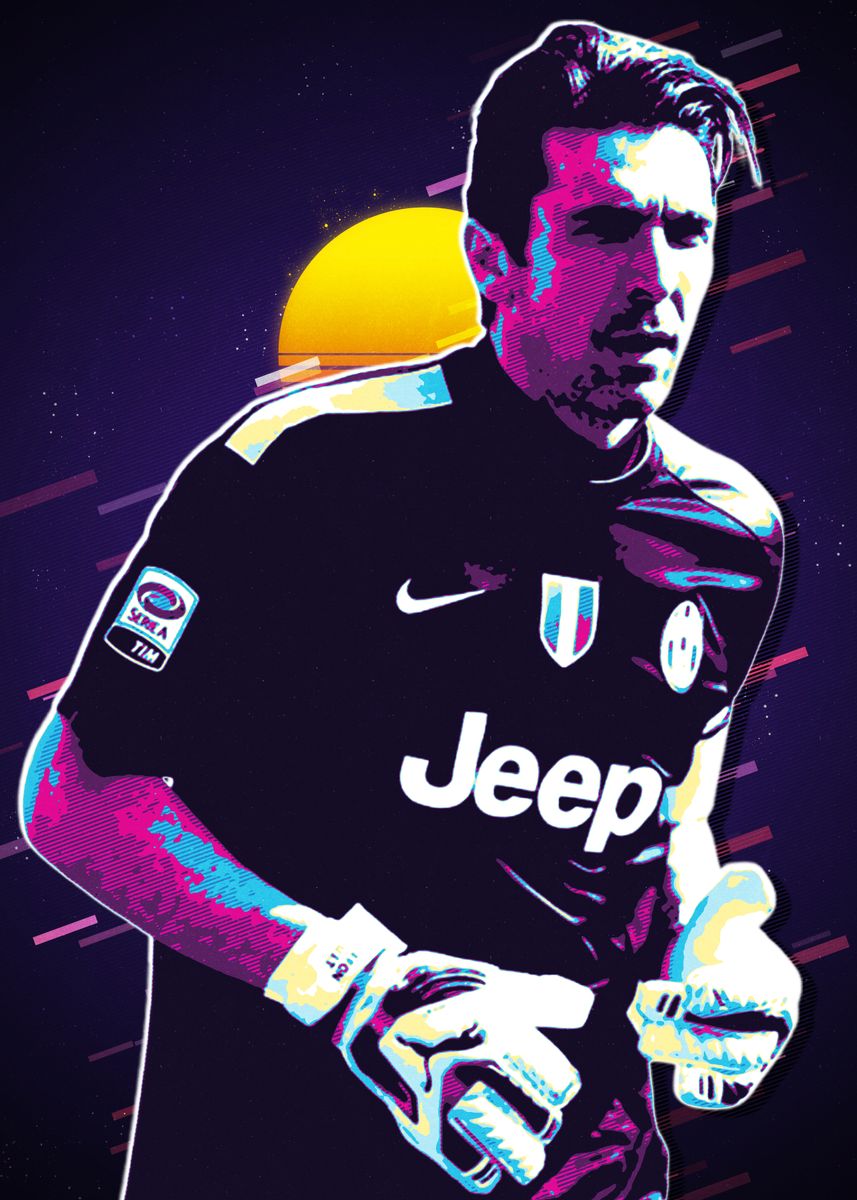'Gianluigi Buffon Retro Art' Poster, picture, metal print, paint by ...