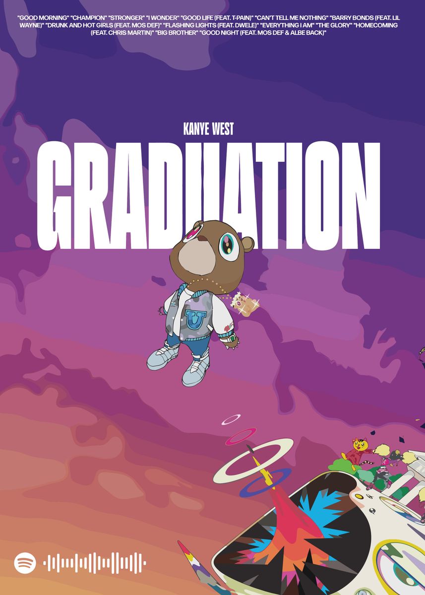 'Kanye West Graduation ' Poster, picture, metal print, paint by ...