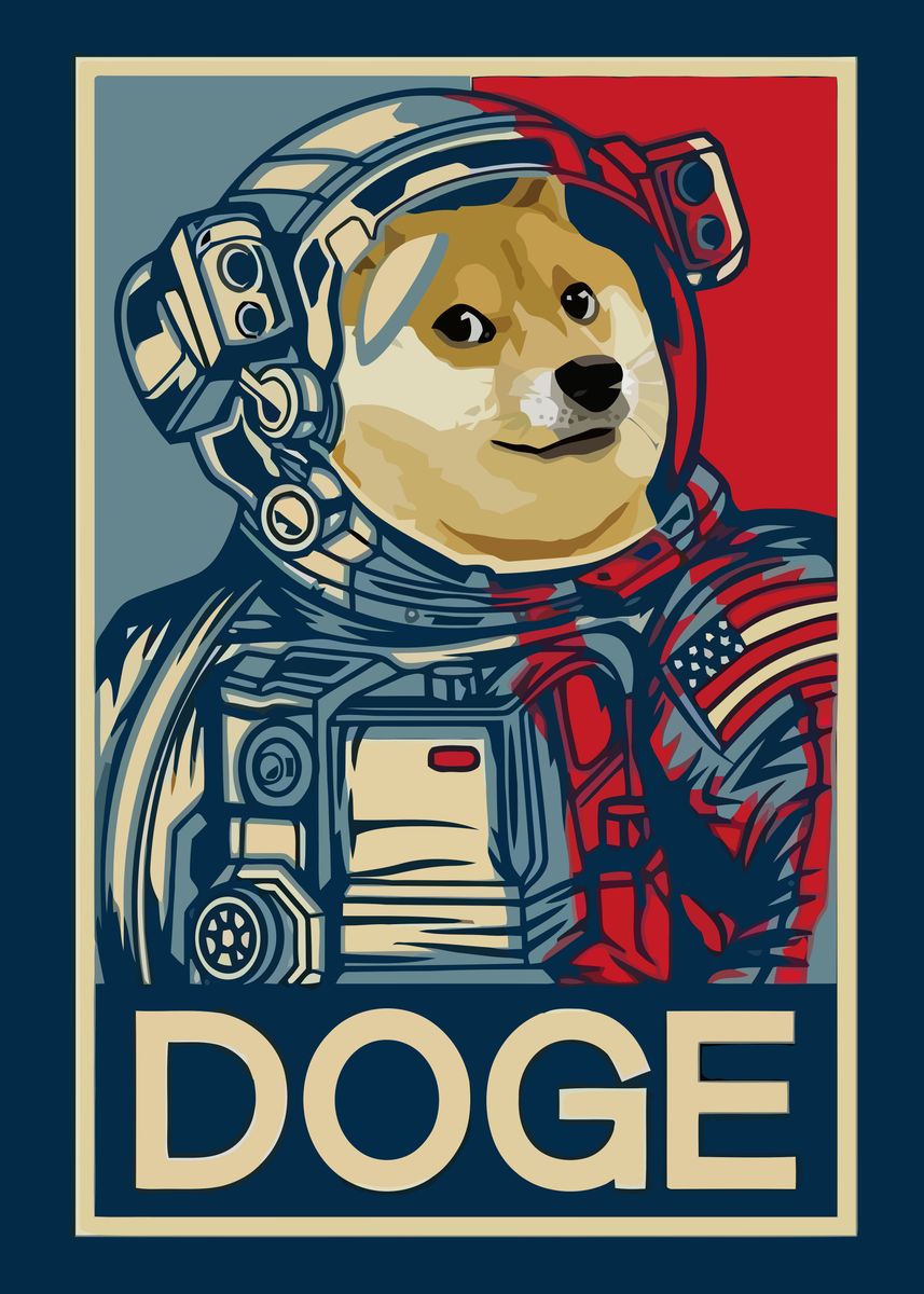 Doge Astronaut Poster Poster Picture Metal Print Paint By Cowboys 12ff6171 Dc95 41ab 80da 061b53bf65e9