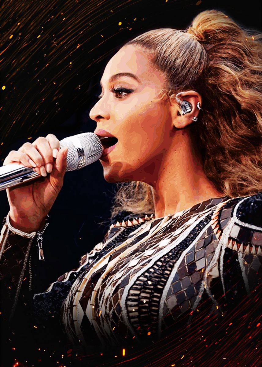'Beyonce Performing' Poster, picture, metal print, paint by Micho ...
