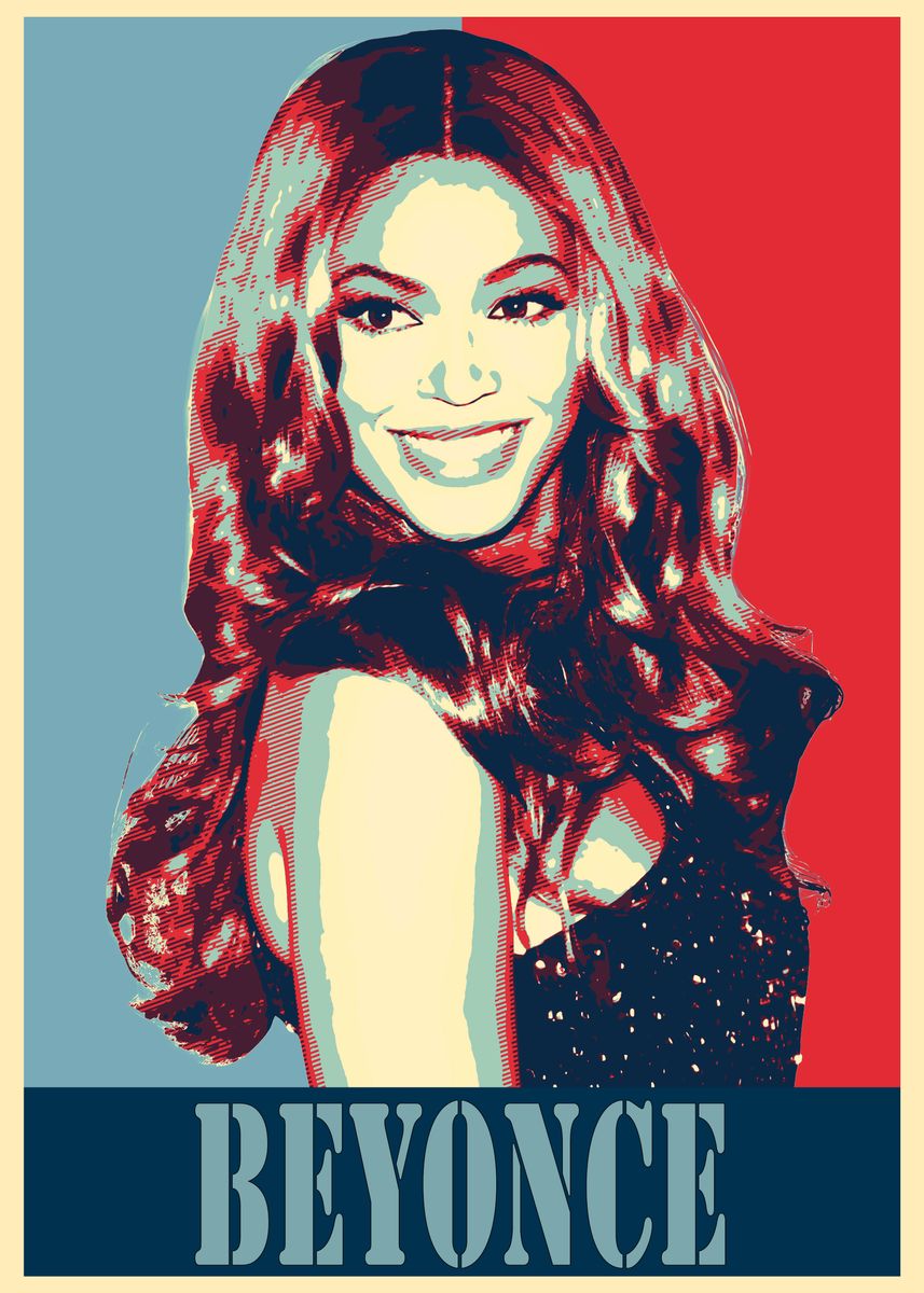 'Beyonce Pop Art Poster' Poster, picture, metal print, paint by ENYA ...