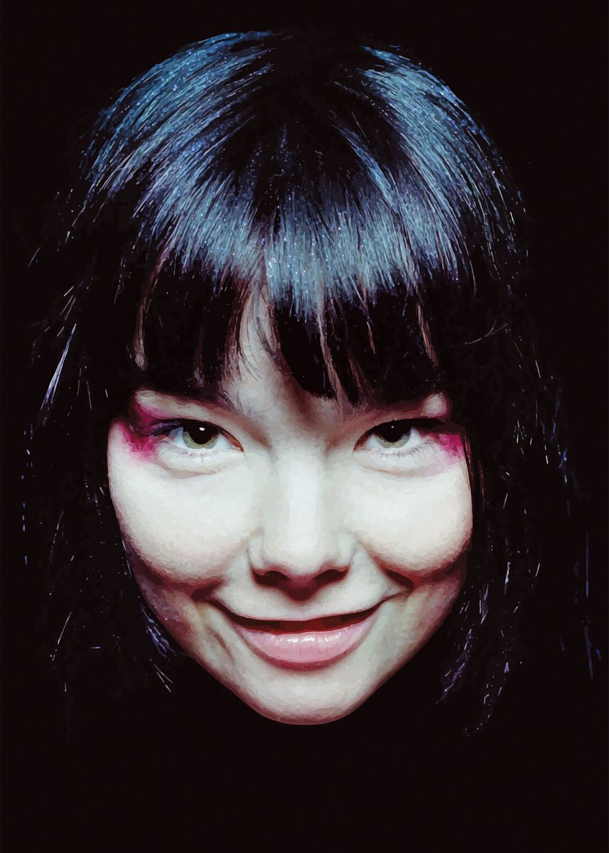 bjork-gudmundsdottir-poster-picture-metal-print-paint-by-micho