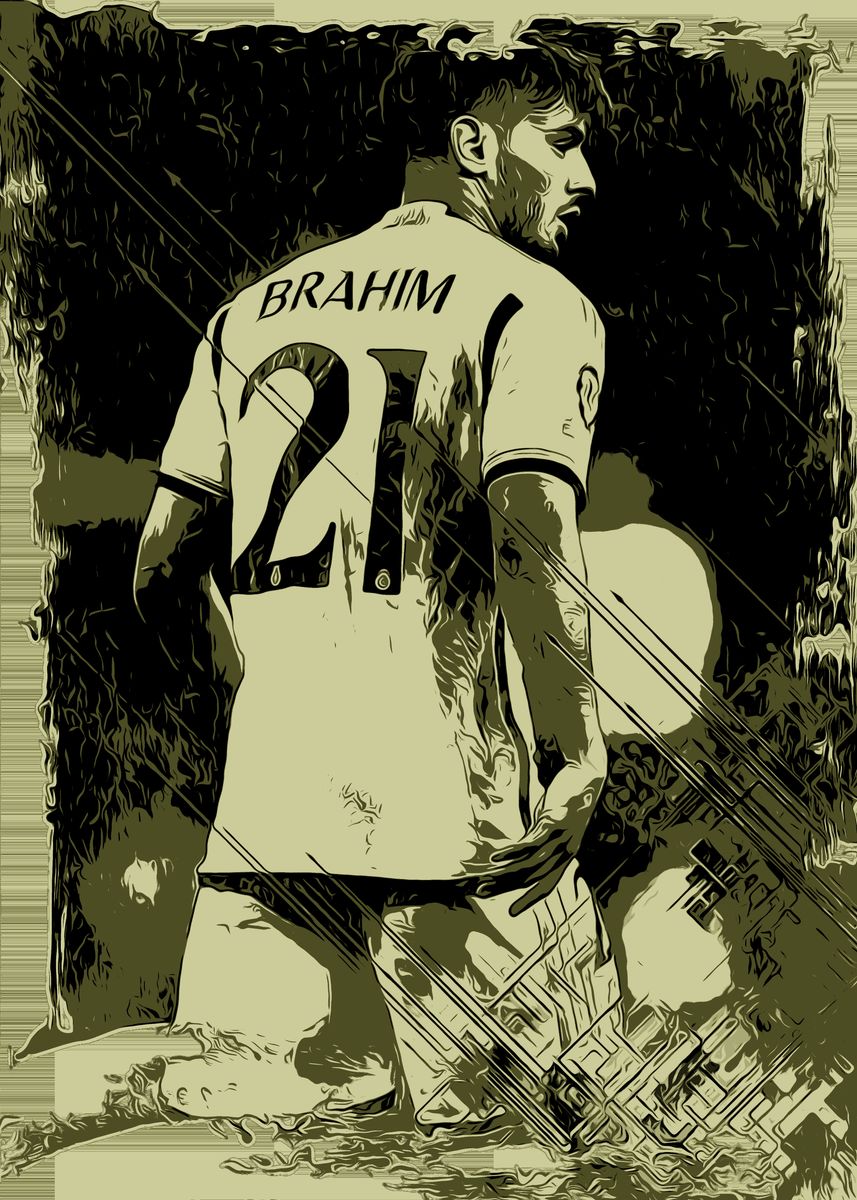 Brahim Diaz Football Art Poster Picture Metal Print Paint By Gen brahim-diaz-football-art-poster-picture-metal-print-paint-by-gen