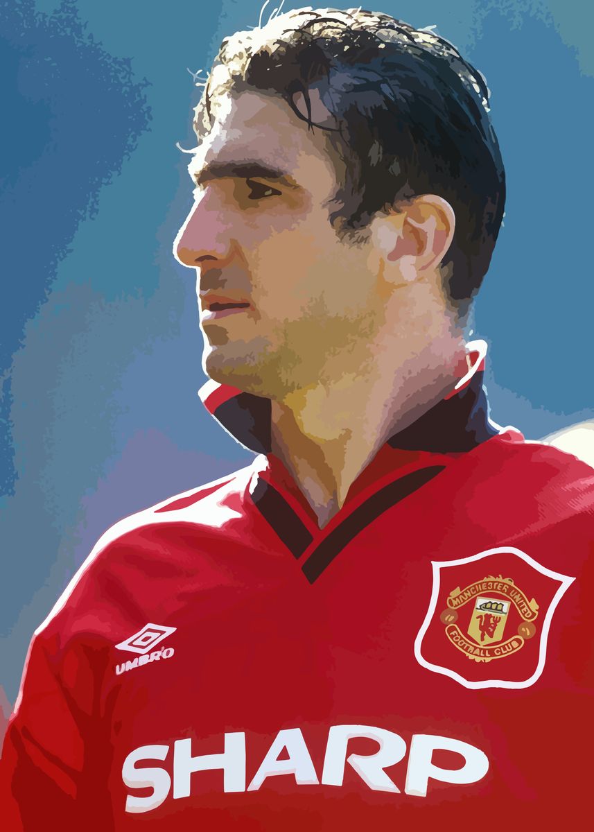 'Manchester United Eric Cantona' Poster, picture, metal print, paint by ...