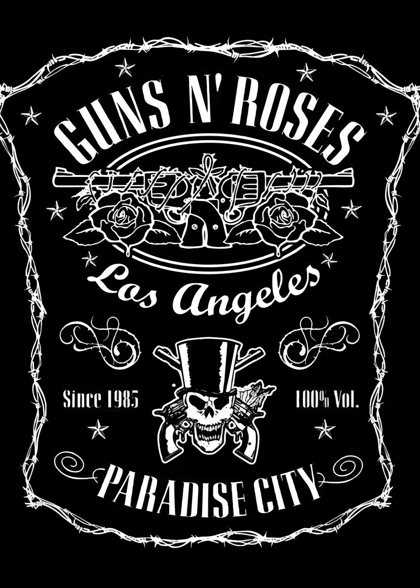 'Guns N' Roses Logo' Poster, picture, metal print, paint by Nur ...