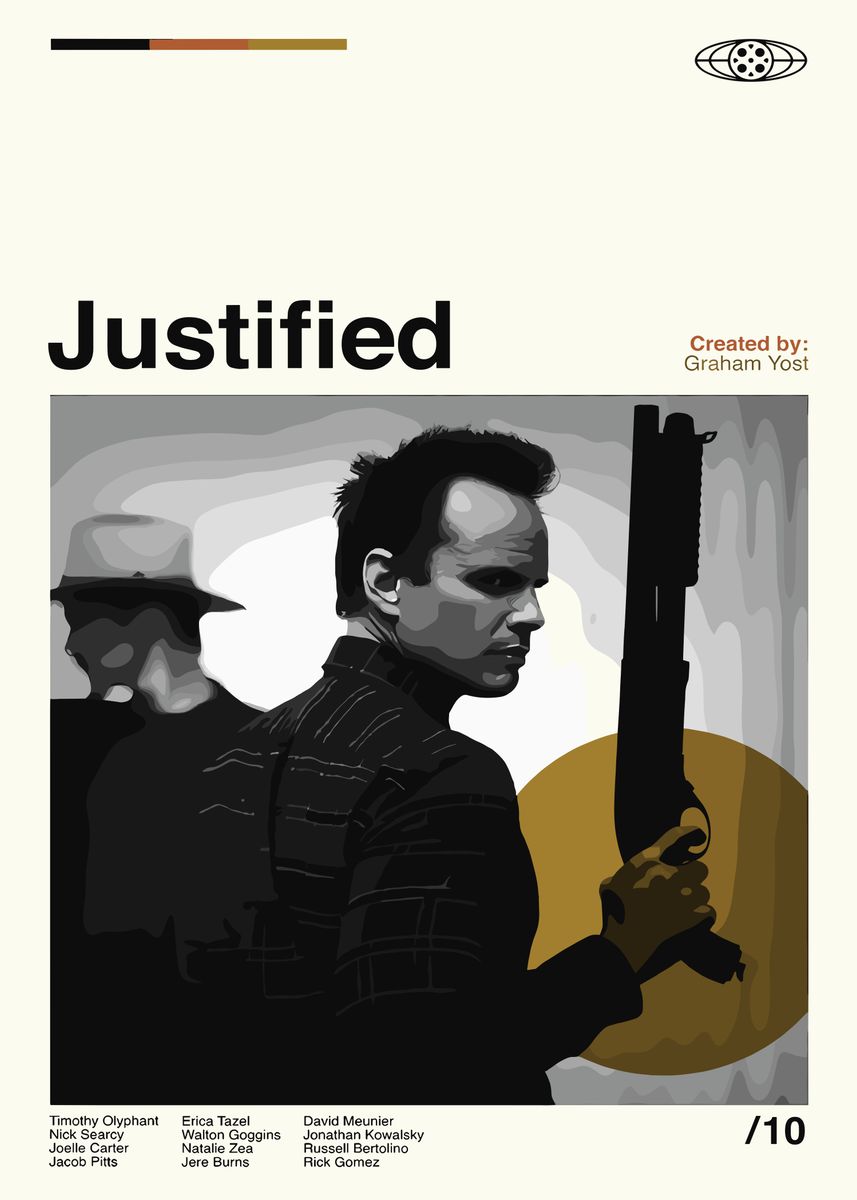 Justifiable Picture 'Justified' Poster, picture, metal print, paint by RAYNER | Displate