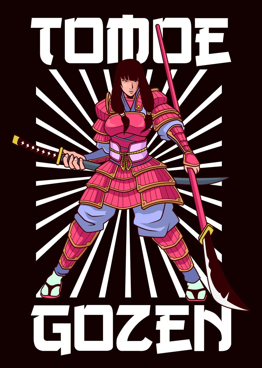 'Tomoe Gozen Samurai' Poster, picture, metal print, paint by pixelbull ...