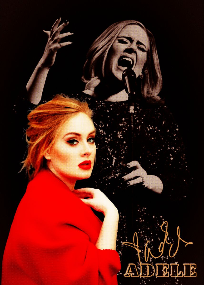 Adele Butler 'Adele Portrait' Poster, picture, metal print, paint by maxmoen | Displate