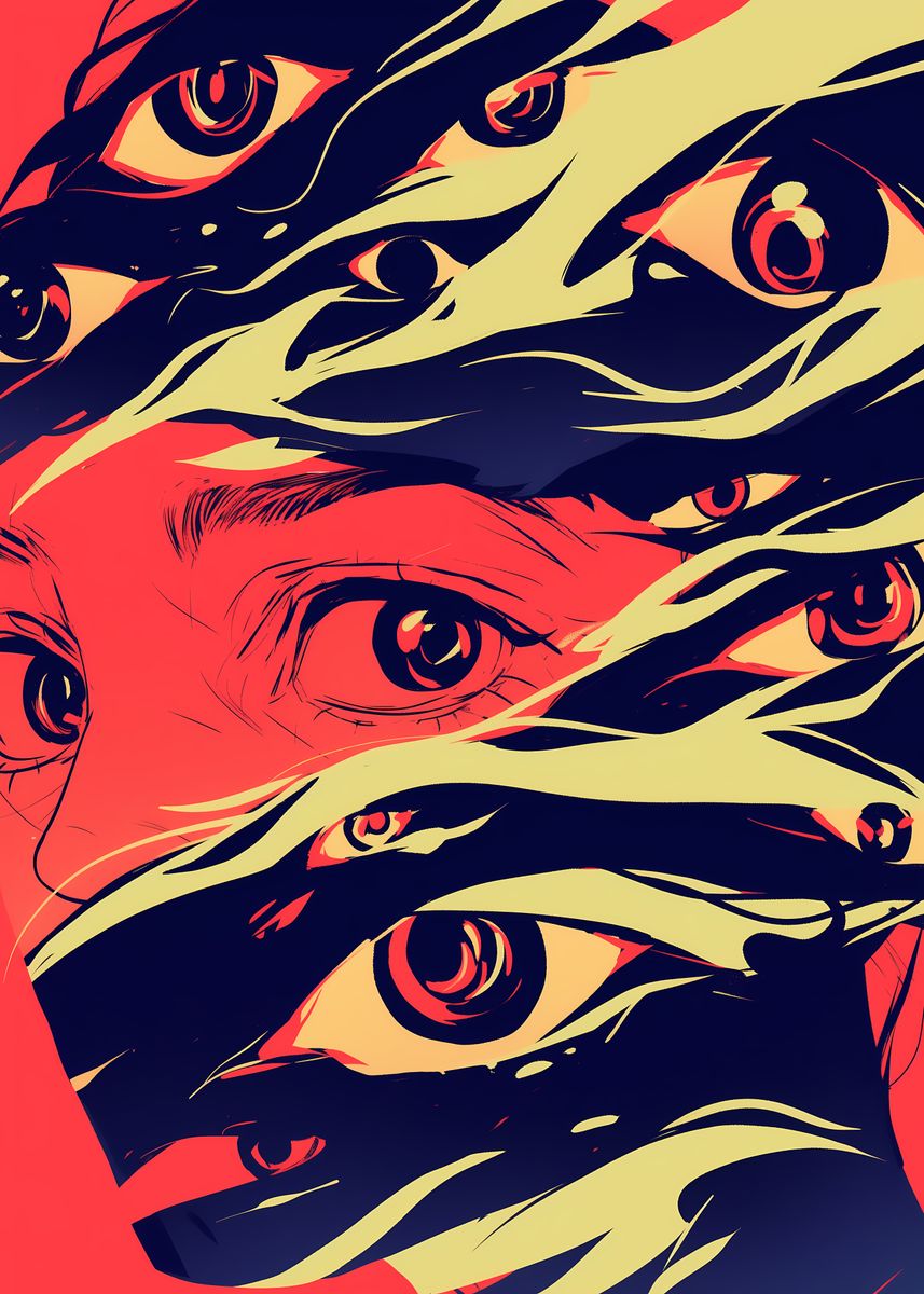 'Eyes of Many' Poster, picture, metal print, paint by Tomorrow Artz ...