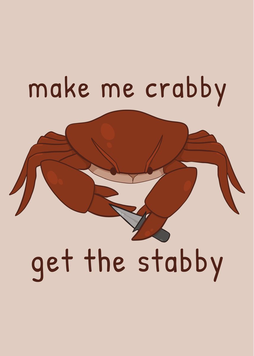 'Stabby Shore Crab' Poster, picture, metal print, paint by Rory Nelson ...