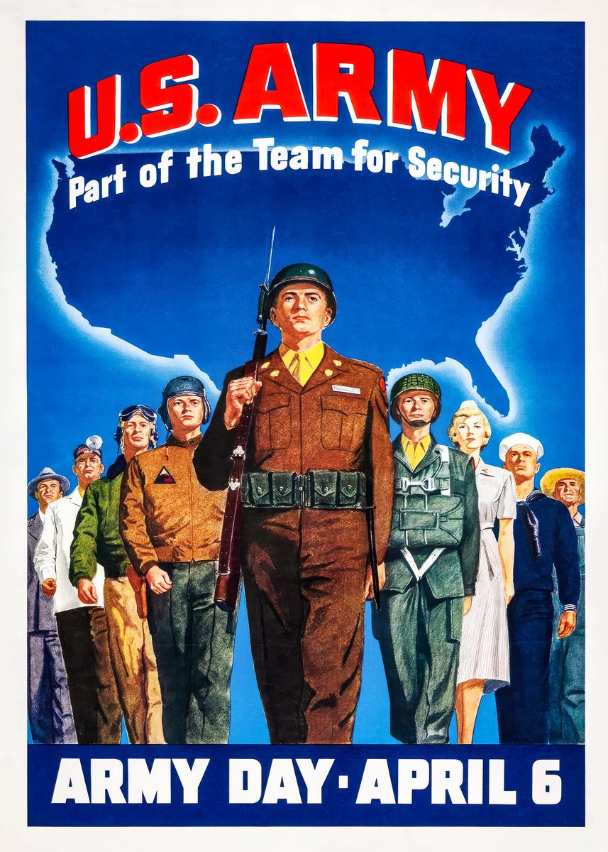 'US Army Recruitment Poster' Poster, picture, metal print, paint by ...