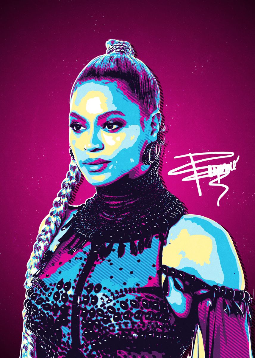 'Beyonce' Poster, picture, metal print, paint by Rose Art | Displate