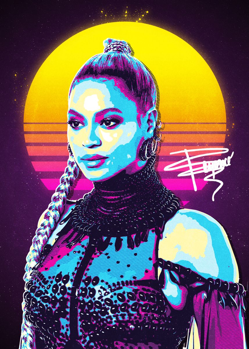 'Beyoncé Retro Pop Art' Poster, picture, metal print, paint by Rose Art ...