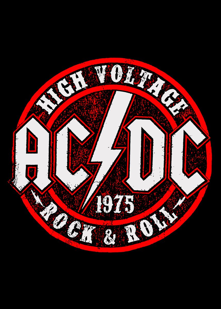 'AC/DC High Voltage Logo' Poster, picture, metal print, paint by ...