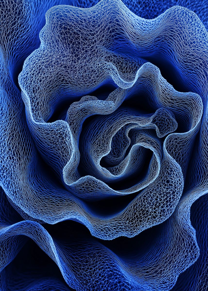 Blue Roses Abstract 'Blue Rose Abstract' Poster, picture, metal print, paint by ...