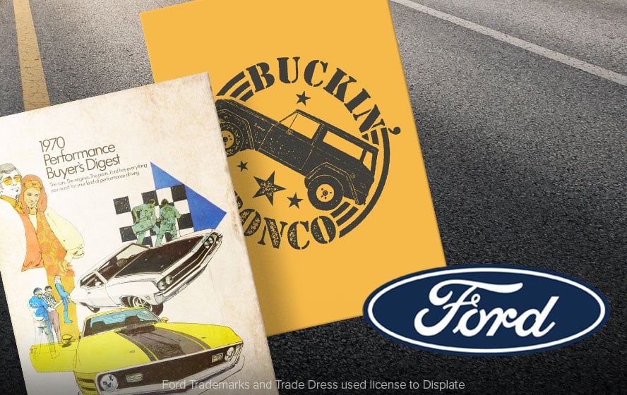 Legendary Ford cars now on metal posters