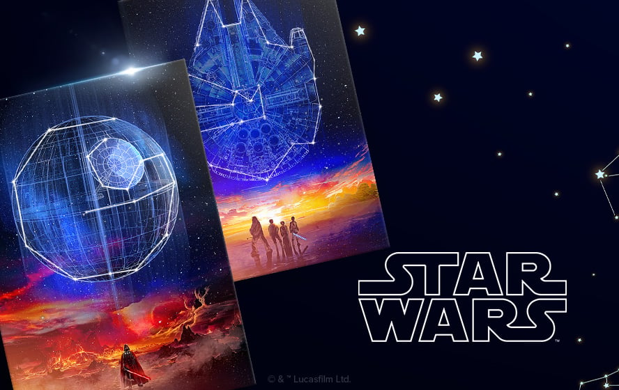 Let the stars guide you to new STAR WARS™ posters